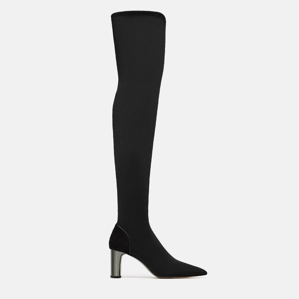 HEELED FABRIC BOOTS